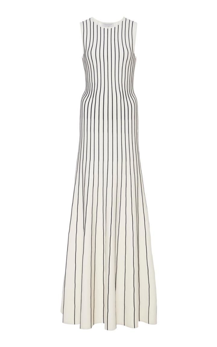 Gabriela Hearst Geanne Contrast Wool Maxi Dress