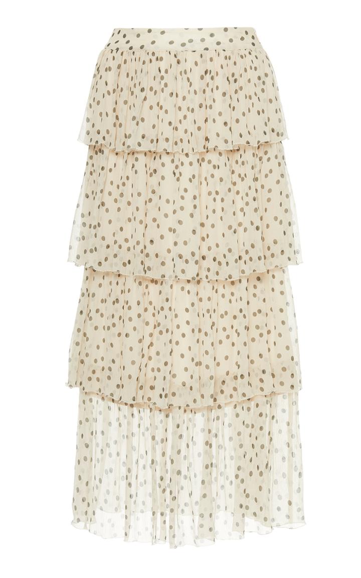 Moda Operandi Sir The Label Isabella Tiered Silk Skirt Size: 1