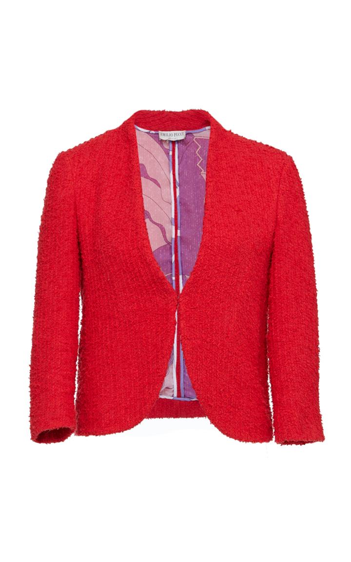 Emilio Pucci Textured Cotton-blend Jacket