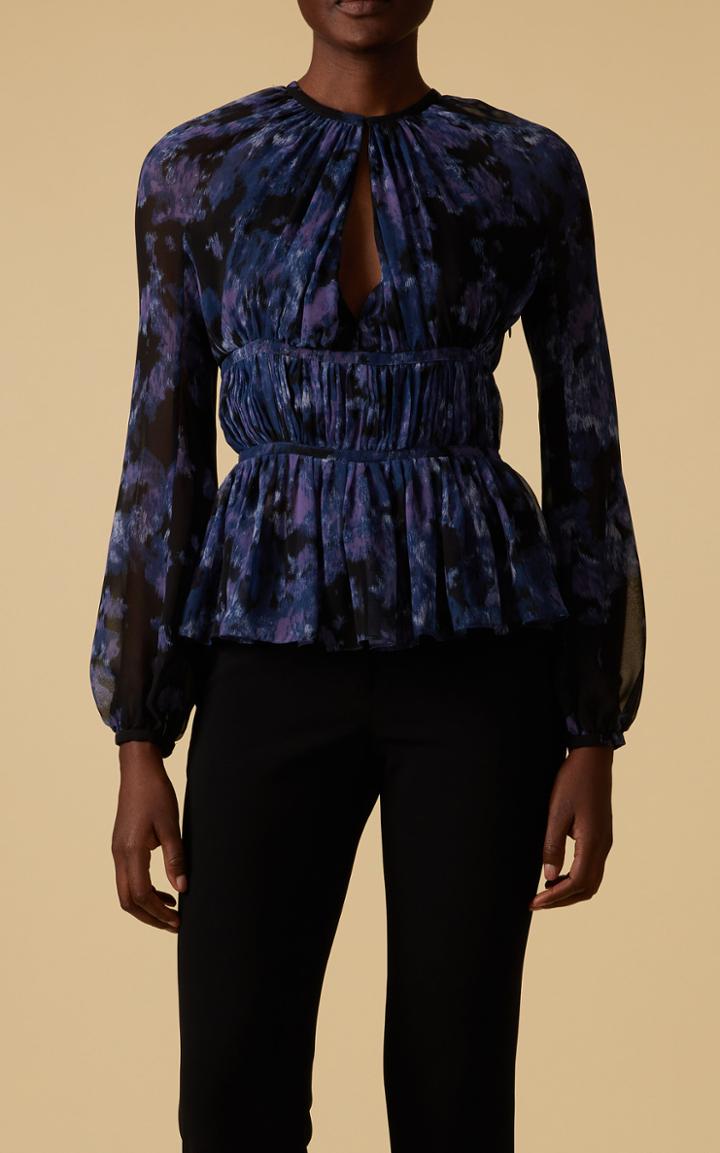 Moda Operandi Altuzarra Therese Ruched Printed Top