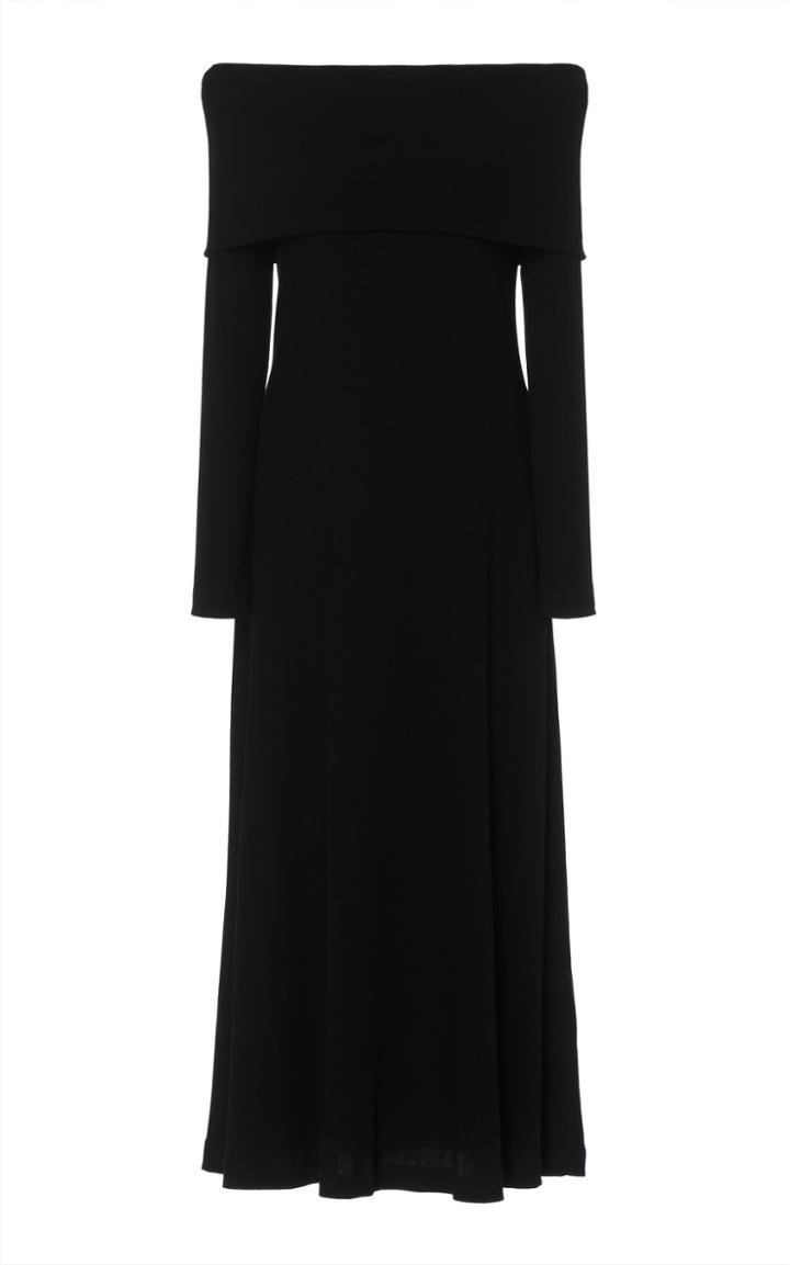 Moda Operandi Rosetta Getty Banded Off The Shoulder Long Sleeve Dress Size: S