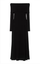 Moda Operandi Rosetta Getty Banded Off The Shoulder Long Sleeve Dress Size: S