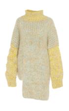 Tuinch Ribbed Knit Turtleneck Oversized Sweater