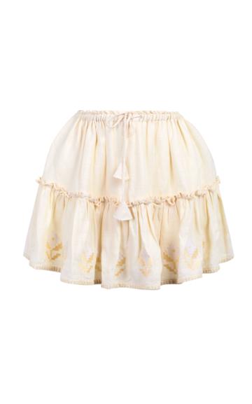 Innika Choo Champagne Tassel And Ruffle Skirt