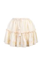 Innika Choo Champagne Tassel And Ruffle Skirt