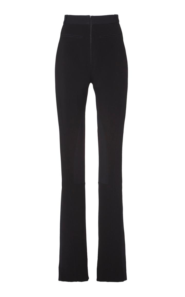 Mugler Jersey Paneled High-rise Crepe Pants