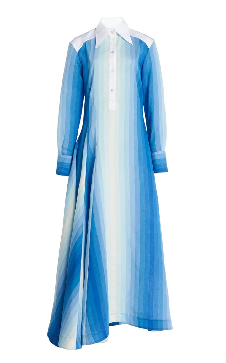 Moda Operandi By Any Other Name Groovy Striped Poplin Shirt Dress