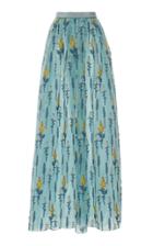 Luisa Beccaria Organdy Fil Coupe Printed Skirt