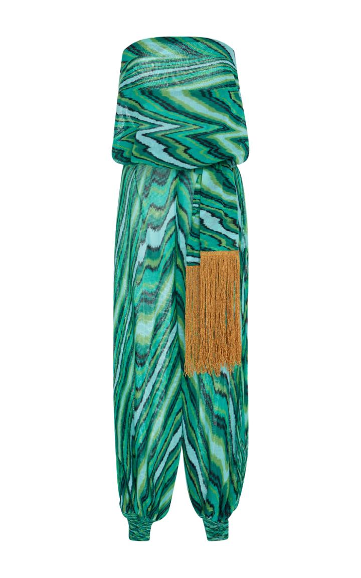 Missoni Mare Strapless Crochet-knit Jumpsuit
