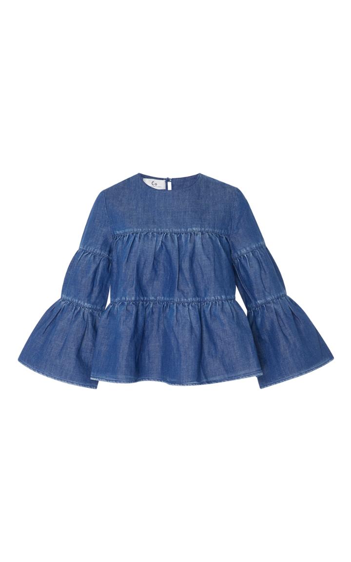 Co Tiered Denim Top