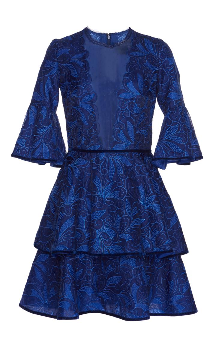 Costarellos Tiered Floral Dress