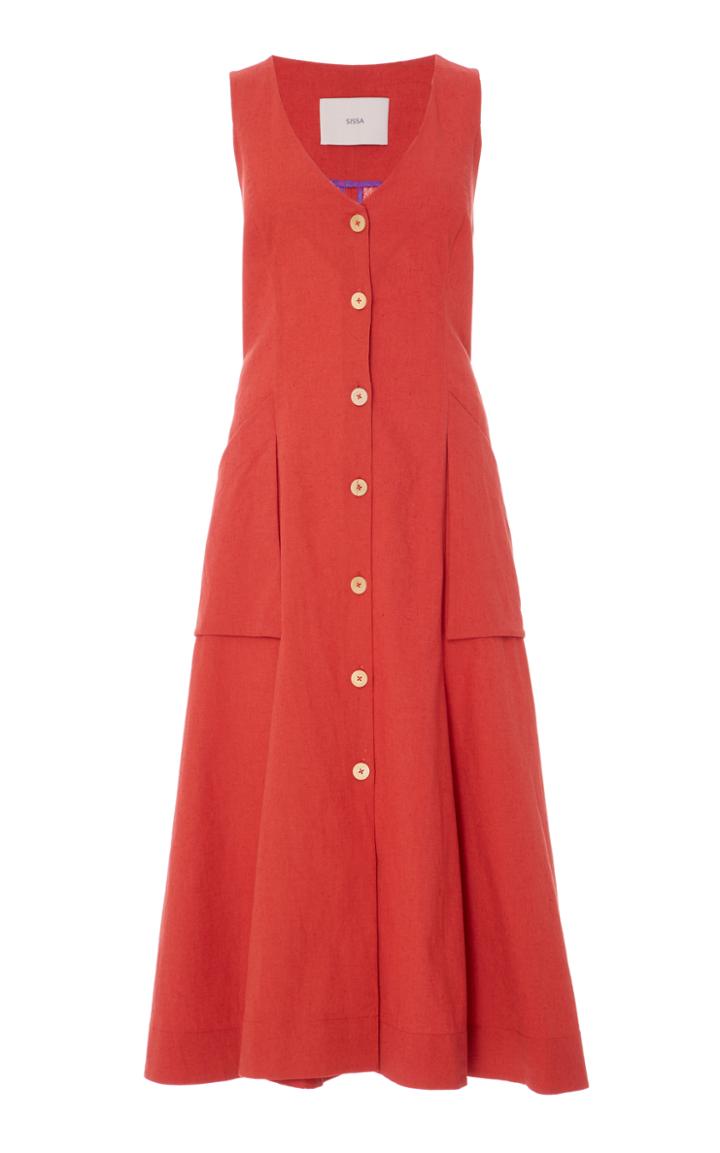 Sissa Rusty Red Sofia Pocket Dress