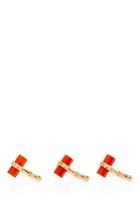 Simon Teakle Tiffany 14k Gold And Carnelian Dress Set
