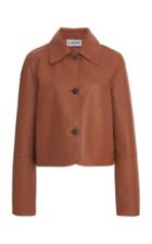 Moda Operandi Loewe Cropped Leather Jacket Size: 34