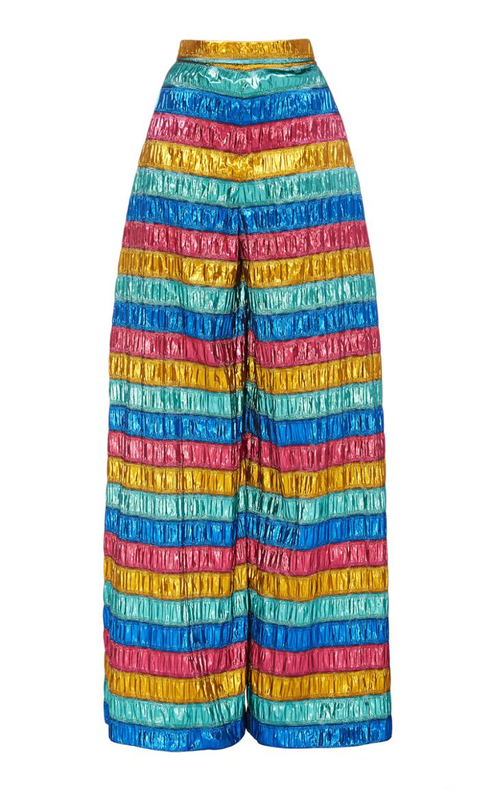 Moda Operandi Christian Siriano High-waisted Wide-leg Lam Pants Size: 2
