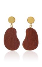 Sophie Monet Bean Gold-plated Wood Earrings