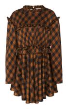 Preen By Thornton Bregazzi Delilah Ruffled Jacquard Mini Dress