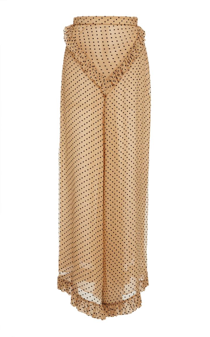 Rodarte Polka Dot Chiffon Ruffle Pants