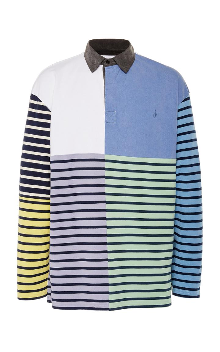 Jw Anderson Striped Cotton-jersey Rugby Polo