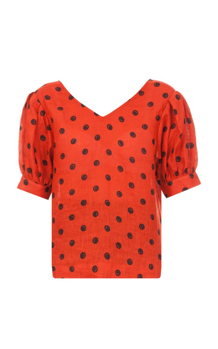 Ksenia Schnaider Smiling Polka Dot Top
