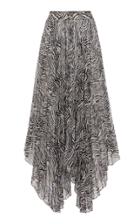 Isabel Marant Alena Zebra-print Pleated Georgette Skirt