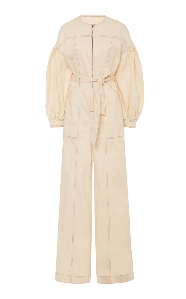 Ulla Johnson Akiba Belted Cotton Wide-leg Jumpsuit