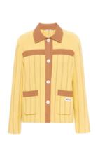 Moda Operandi Miu Miu Oversized Intarsia Knit Cardigan