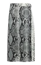 Moda Operandi Joseph Sima Pleated Snake-print Satin Midi Skirt
