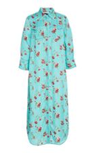 R13 Floral Print Midi Shirt Dress