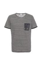 Eidos Striped Cotton-jersey Pocket T-shirt