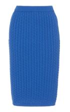 Alessandra Rich Fitted Cotton Ribbed-knit Skirt