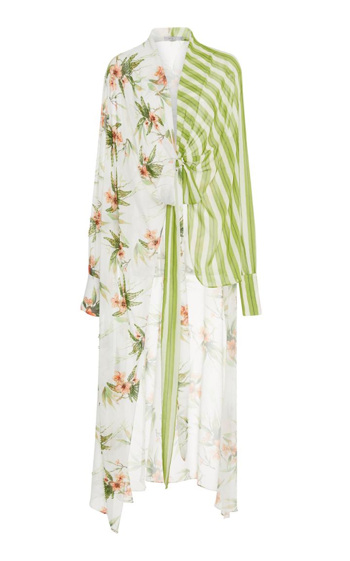 Patbo Beaded Mixed Print Hi-low Tunic Top