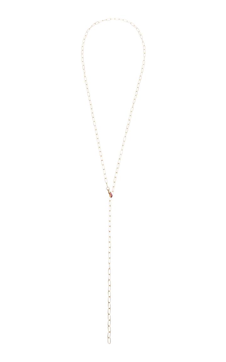 Nadine Ghosn Lana 18k Rose Gold Ruby Necklace