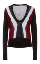 Tome Colorblock Scoop Neck Wool Sweater