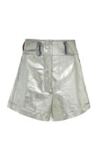 Cdric Charlier Metallic Cotton Shorts