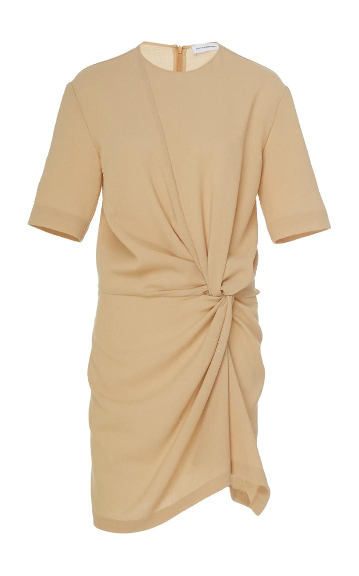 Narciso Rodriguez Draped Wool-crepe Midi T-shirt Dress