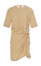 Narciso Rodriguez Draped Wool-crepe Midi T-shirt Dress