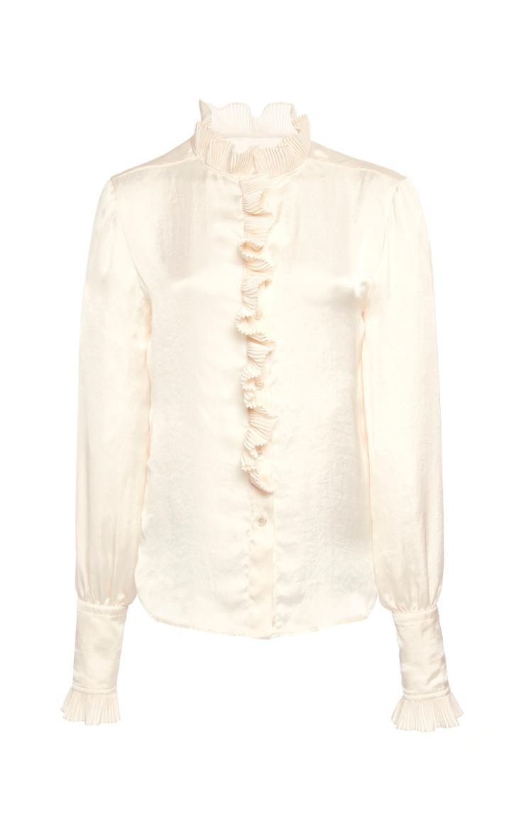 Moda Operandi Philosophy Di Lorenzo Serafini Ruffled Satin Blouse