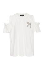 Needle & Thread Embellished Bow Cotton Top