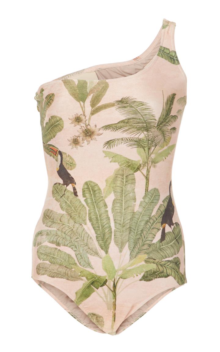 Adriana Degreas Toucan One Shoulder Swimsuit