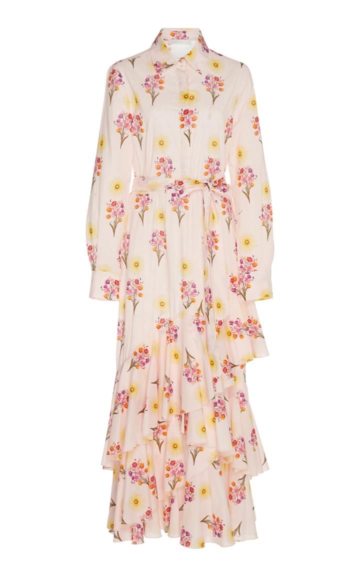 Borgo De Nor Aurora Cotton Tiered Midi Dress