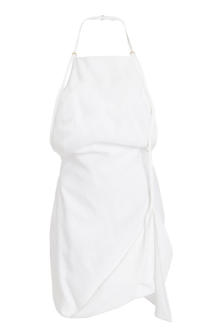 Jacquemus Figuerolles Draped Halterneck Crepe Mini Dress