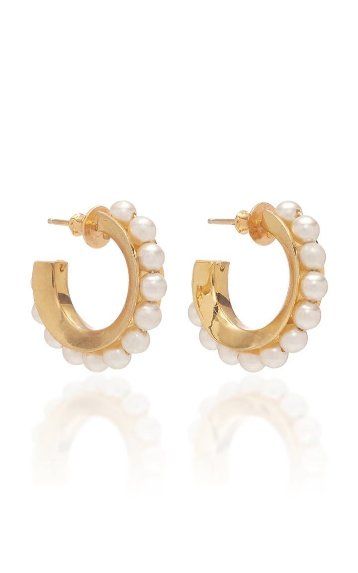 Sophie Buhai 18k Gold Vermeil Faux-pearl Hoops