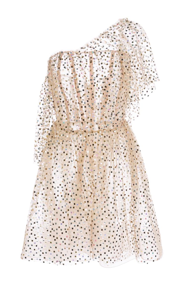 Sandra Mansour Cordelia Beaded Tulle Mini Dress