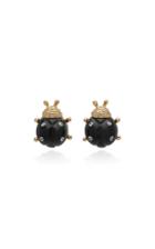 Casa Castro 18k Gold Onyx And Diamond Small Earrings