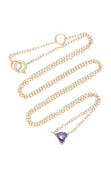 Shahla Karimi Trillion 14k Gold Tanzanite Necklace