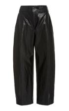 Cdric Charlier Low-rise Cropped Vinyl Straight-leg Pants