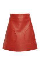 Khaite Stephania Leather Mini Skirt