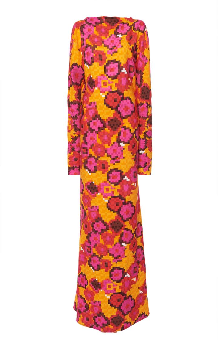 Marni Cutout Printed Maxi Dress