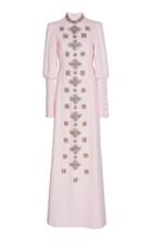 Moda Operandi Andrew Gn Embroidered Puffed Sleeve Crepe Dress Size: 34